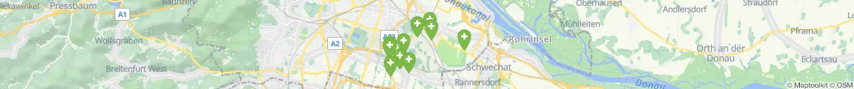 Map view for Pharmacies emergency services nearby Unterlaa (1100 - Favoriten, Wien)